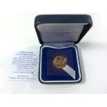Queen Elizabeth II cased gold half sovereign dated 2002 Complete with certificate of authenticity