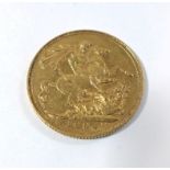 A Queen Victoria old head gold sovereign Sydney Mint dated 1894