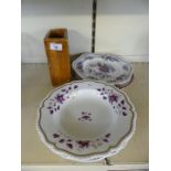 A mixed lot comprising various 19th Century English floral decorated bowls and plates together