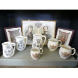 Royal interest: A set of three graduated jugs celebrating Queen Victoria's jubilee year 1887