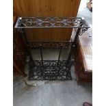 Am iron openwork boot or stick stand