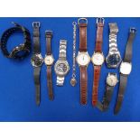 A selection of wristwatches To include Accurist, Timex, Avia, etc.