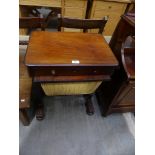 A Victorian mahogany sewing table.