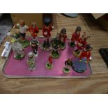 Thirteen assorted sporting figures To include Acorn, Nature craft and others.