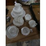 A part Shelley tea service Including various teacups, saucers, sandwich plates, etc. (qty)