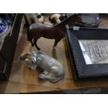 Two Beswick horse figures Including matt example of 'The Winner' and a dappled grey horse. (2)