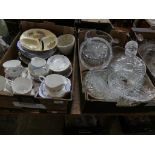 A collection of various ceramics Including plates, tea cups and saucers, jelly mould, etc. (qty)