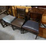 Three assorted 19th century chairs.