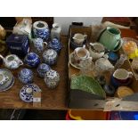 Large quantity of decorative ceramics and glass wear, to include Chinese blue and white lotus