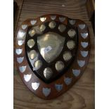 A presentation shield The Manchester Wine Makers Society annual championship trophy.