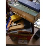 A collection of various surveying tools Including various architectural rulers, cased instruments,