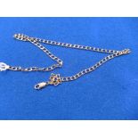 A 9ct gold chain necklace The flat curb link chain with a spring clasp, import marks for