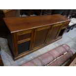 A contemporary oak sideboard/music cabinet.