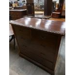 An Edwardian inlaid mahogany chest of two short and three long drawers.