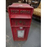 A post mounted Post Office letter box Complete with collections label