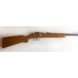 A French single barrelled bolt action 9mm garden gun 64cm barrel, serial no. 243108, wooden stocked