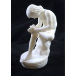 After Pier Jacopo Alari Bonacolsi (Antico) 'Boy with Thorn in his Foot' Carved marble figure, raised