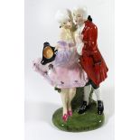 A Royal Doulton figure group 'The Perfect Pair' Green transfer mark to base, height 19cm