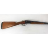 A 12 bore side by side box lock non ejector by Baikal 73cm barrels, serial no. H13271, wooden