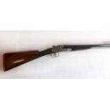 A Thomas Bland side lock side by side 12 bore ejector shotgun 76cm barrels, 2 3/4 inch chambers,