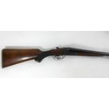 A 12 bore side by side box lock non ejector shotgun 70.5cm barrels, Spanish made gun serial no.