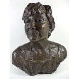 Brian Alabaster MRBS - A bronze head and shoulders bust of Betty Street Artist monogram to