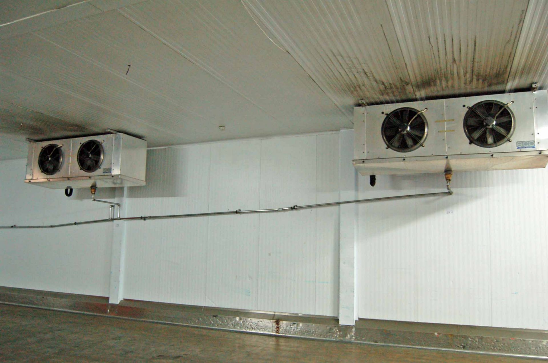 Two ECO COILS AND COOLERS Stainless Steel Clad Ceiling mounted Triple Fan Chiller Evaporator - Image 5 of 6