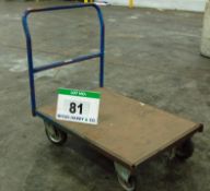 An Approx. 100cm x 70cm Steel Framed Platform Trolley