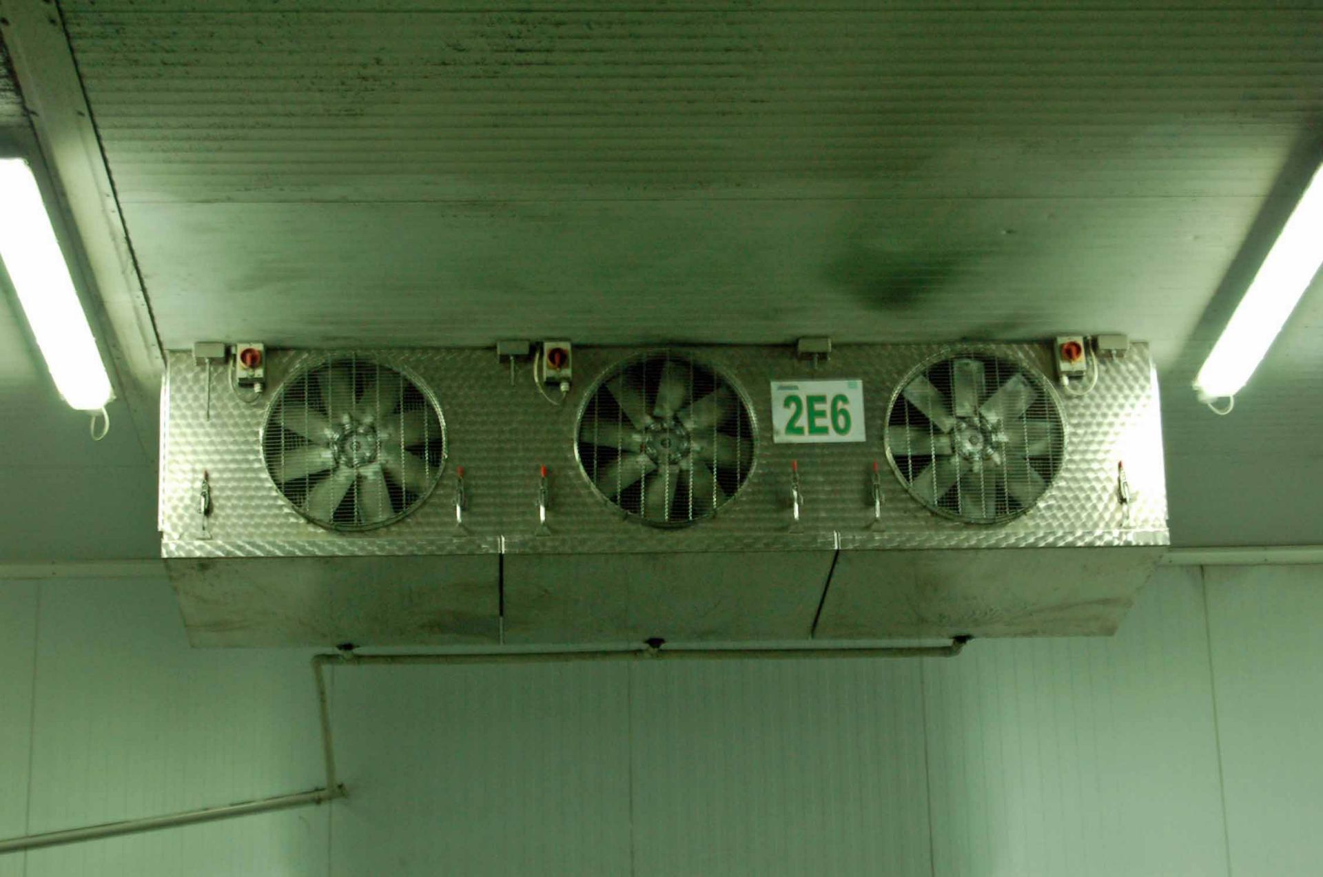 Two Stainless Steel Clad Ceiling mounted Triple Fan Chiller Fan Evaporator Units, Two Stainless - Image 7 of 7