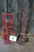 Two Various Steel Sack Trucks