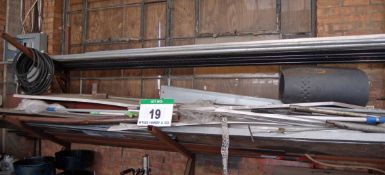 A Quantity of Various Stainless Steel Profiled Sheet, Galvanised Steel Tube and Angle, Mild Steel