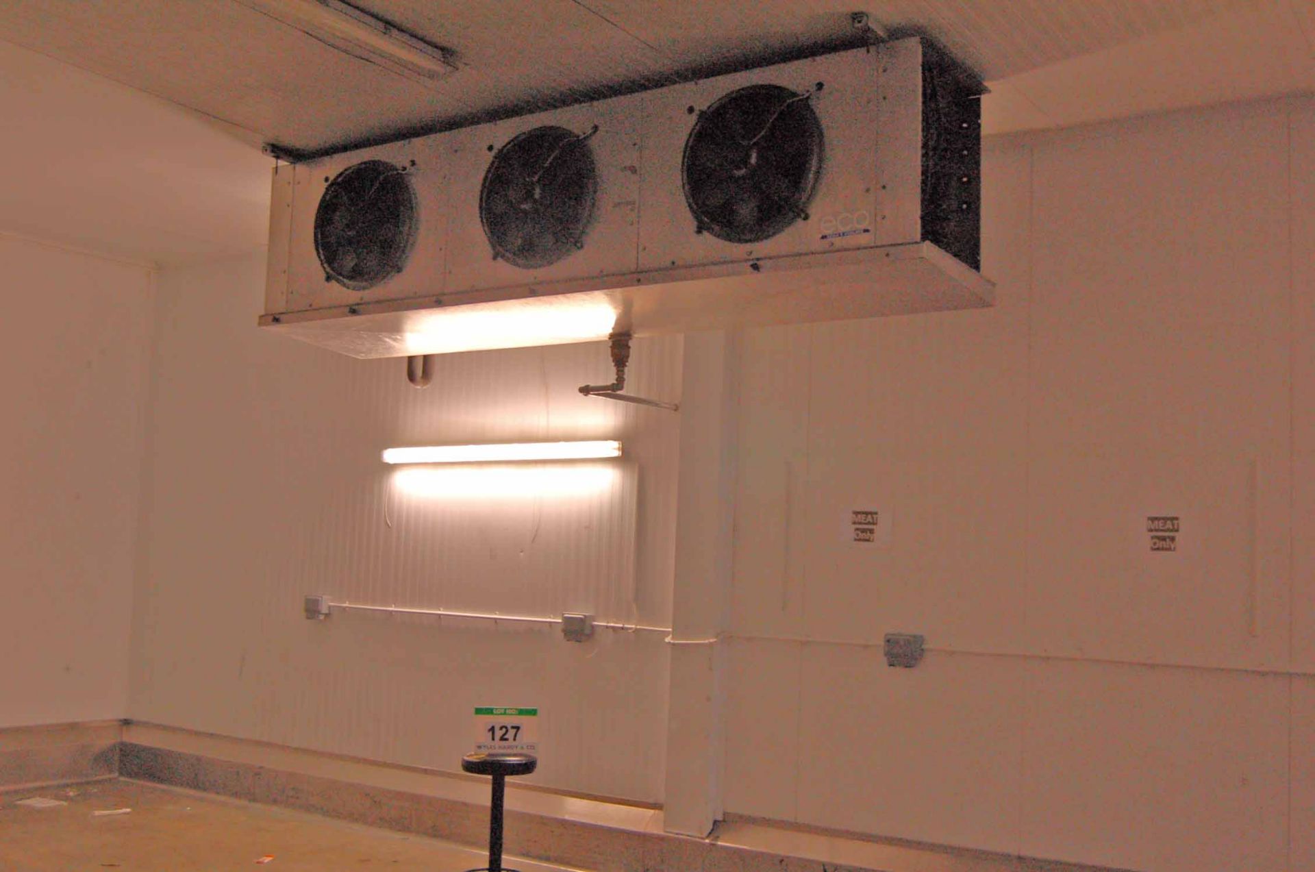 Two ECO COILS AND COOLERS Stainless Steel Clad Ceiling mounted Triple Fan Chiller Evaporator - Image 2 of 6