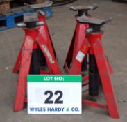 A Set of Four SEALEY AB7500 Commercial Vehicle Axle Stands, 7500Kg capacity
