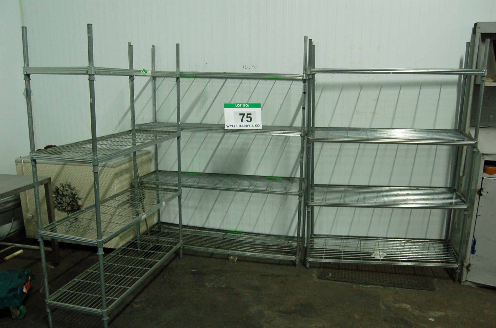 Three Steel Wire 4-Tier Parts Racks