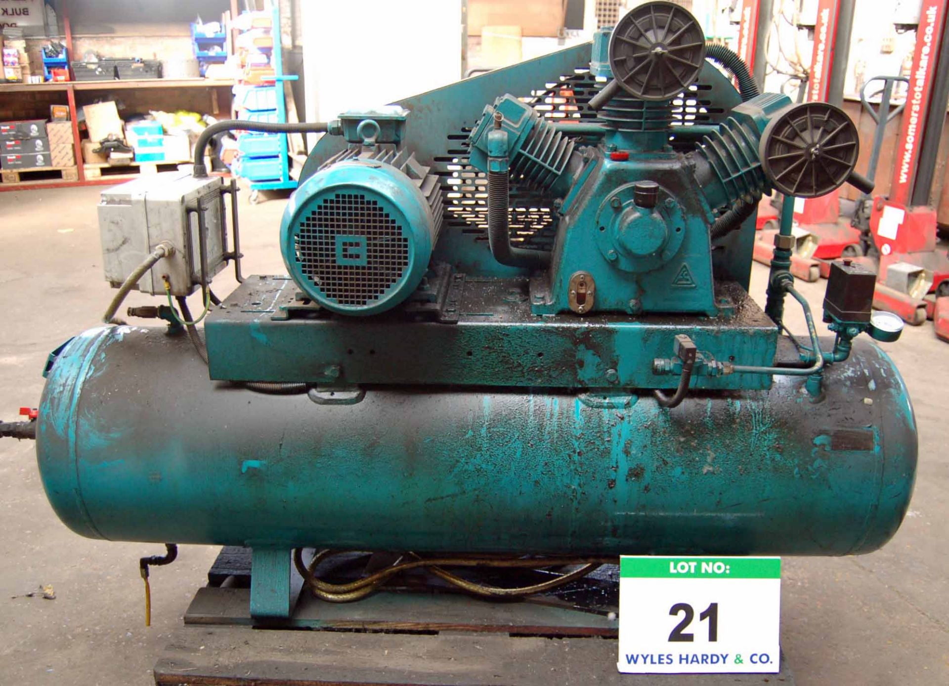 A Triple Cylinder Receiver mounted Air Compressor with REDNAL 272-Litre capacity Air Receiver