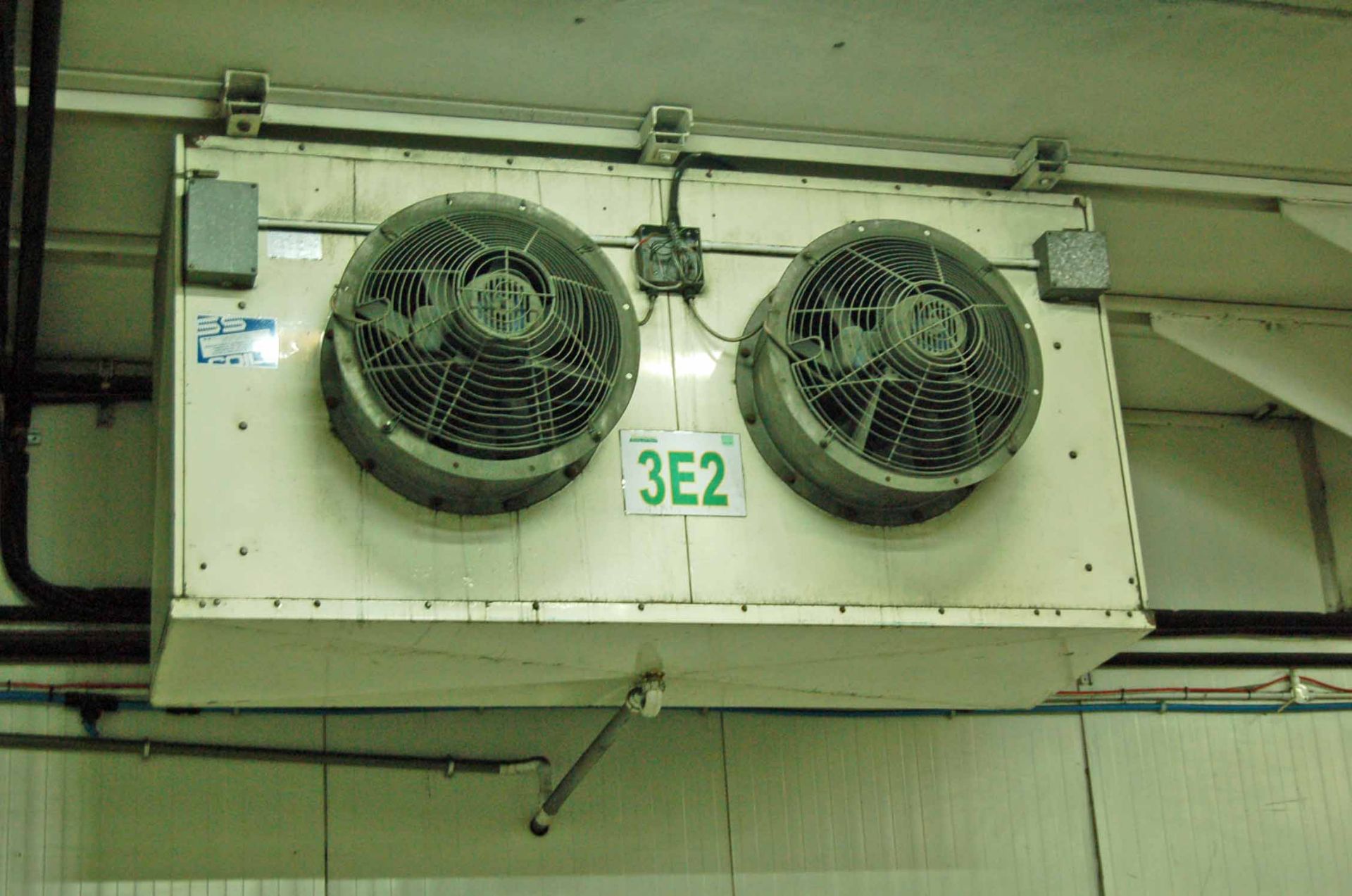 Two Stainless Steel Clad Ceiling mounted Triple Fan Chiller Fan Evaporator Units, Two Stainless - Image 2 of 7