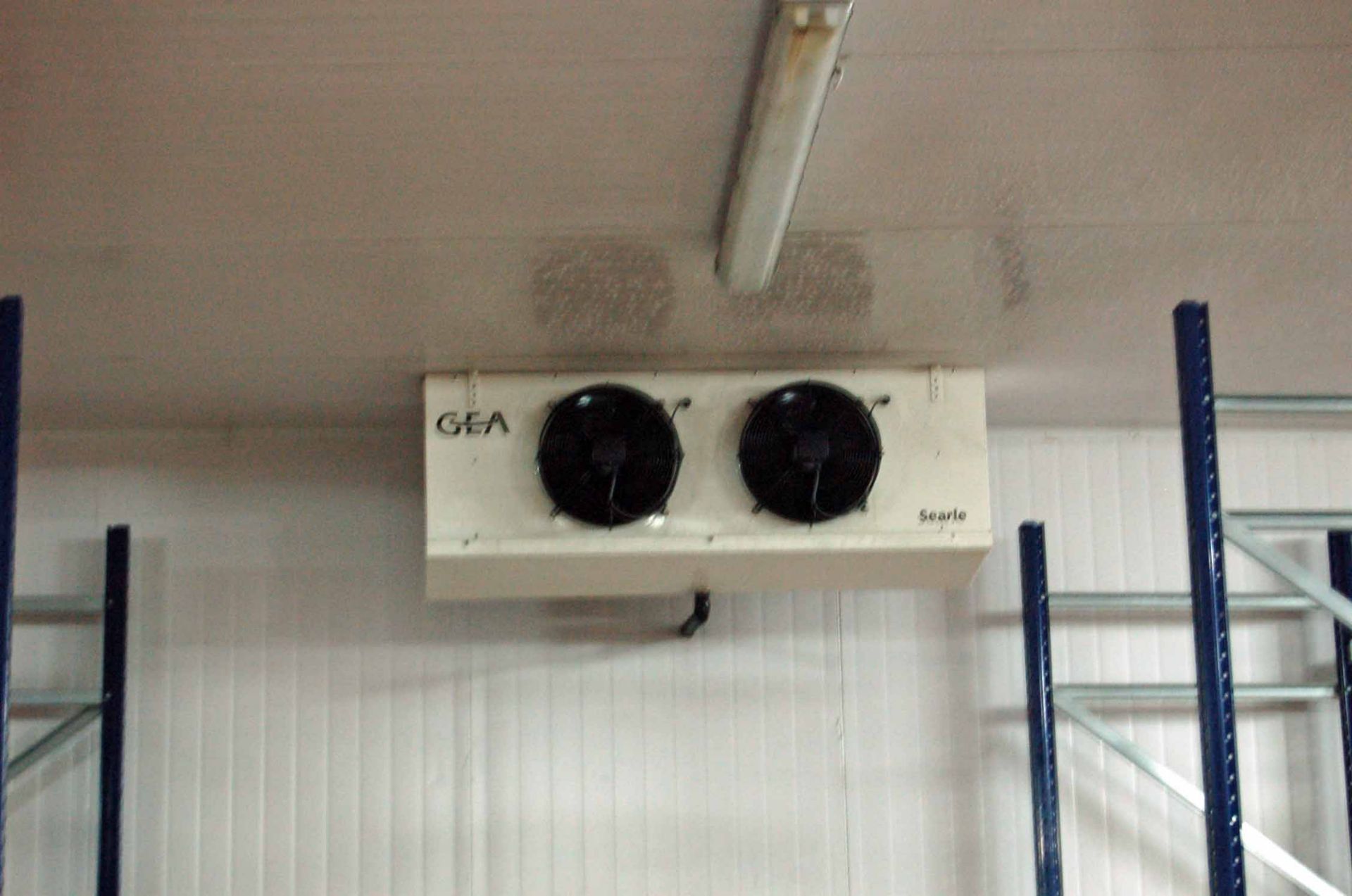 Three SEARLE GEA Twin Fan Ceiling mounted Freezer Evaporator Units (Unit 18) and A MITSUBISHI Twin - Image 2 of 3