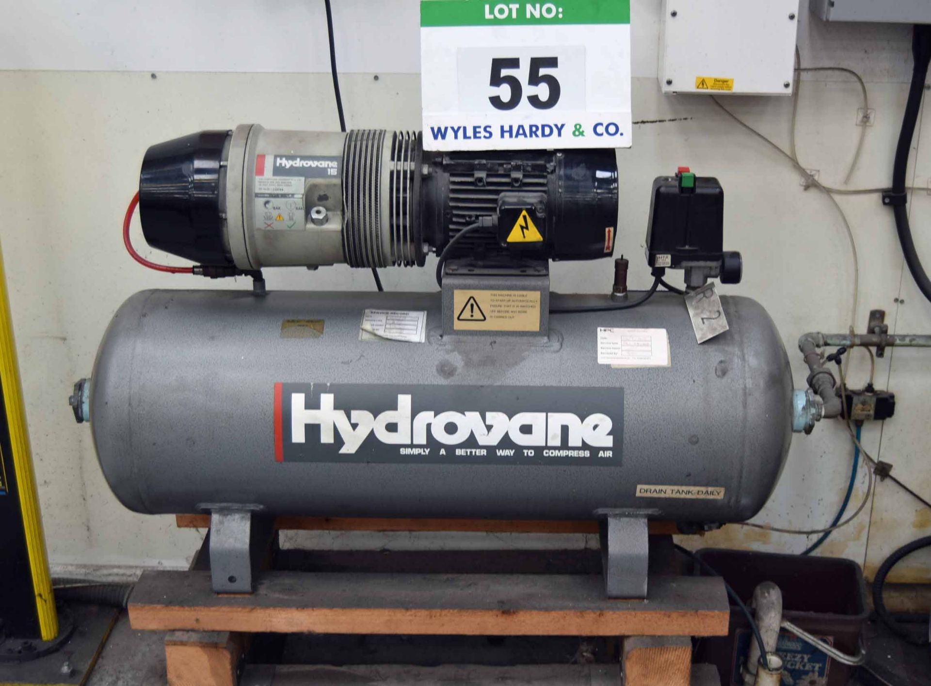 A HYDROVANE 15 Single Phase Rotary Screw Compressor (A Method Statement and Risk Assessment is