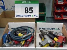 Two Boxes of Hand Operated Air Tools (As Photographed)