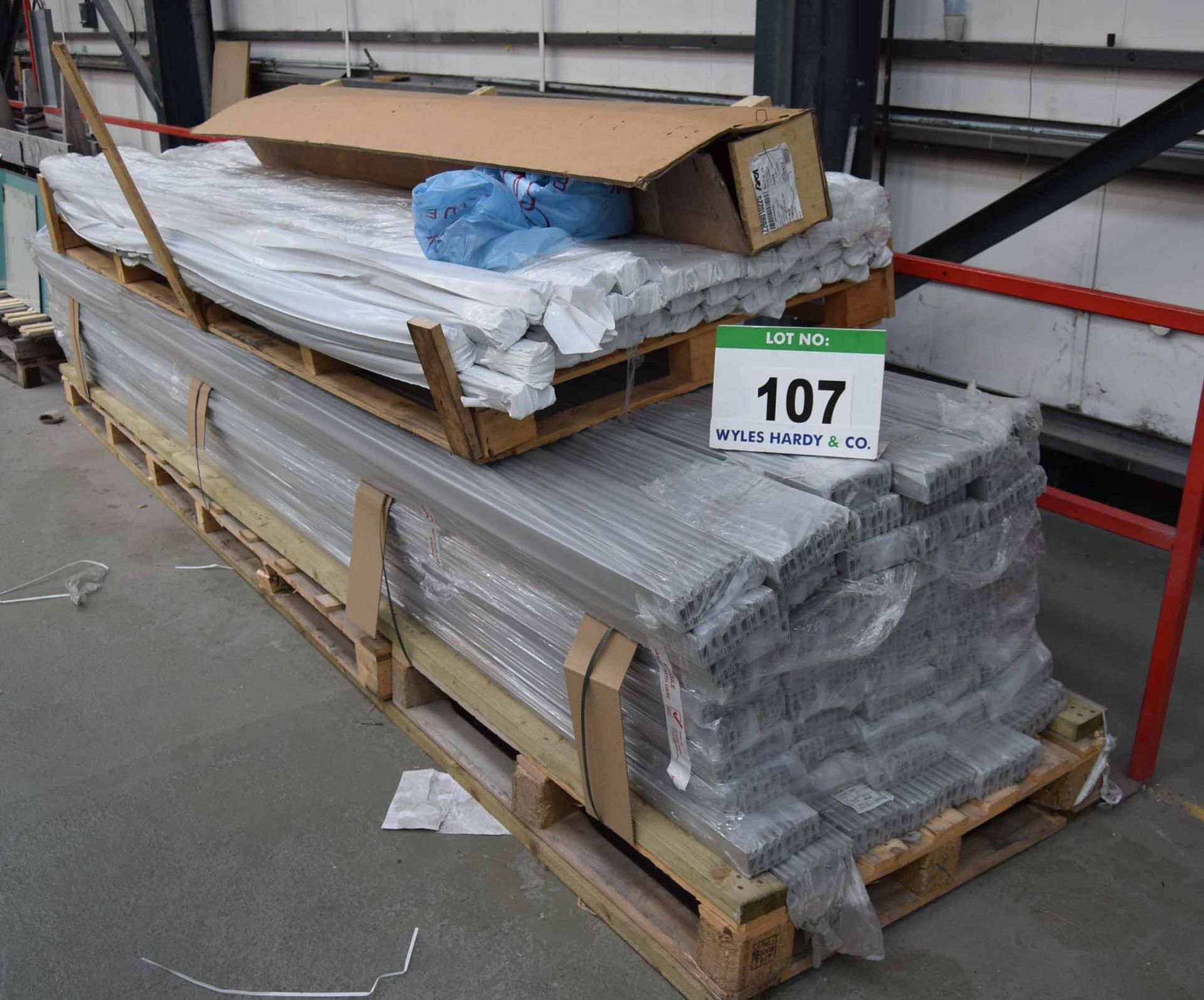 Two Pallets of PVC Extruded Trim for Chiller Cores (As Photographed)