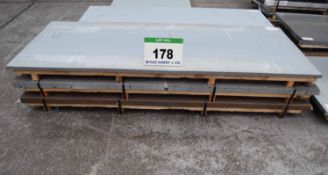 One Hundred and Eighty Six Sheets of 2500mm x 1000mm x 0.7mm Zinc Plated Steel