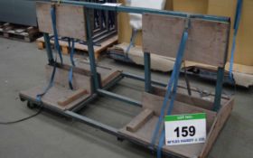 A Double Sided Glass Transportation Trolley on Castor Wheels