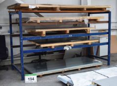 A Welded Steel Sheet Steel Stock Rack (Contents are NOT included with this lot) (As Photographed)