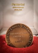 A Cast Bronze Medal 30mm diameter with the words The Lawn Tennis Championships in Relief and the