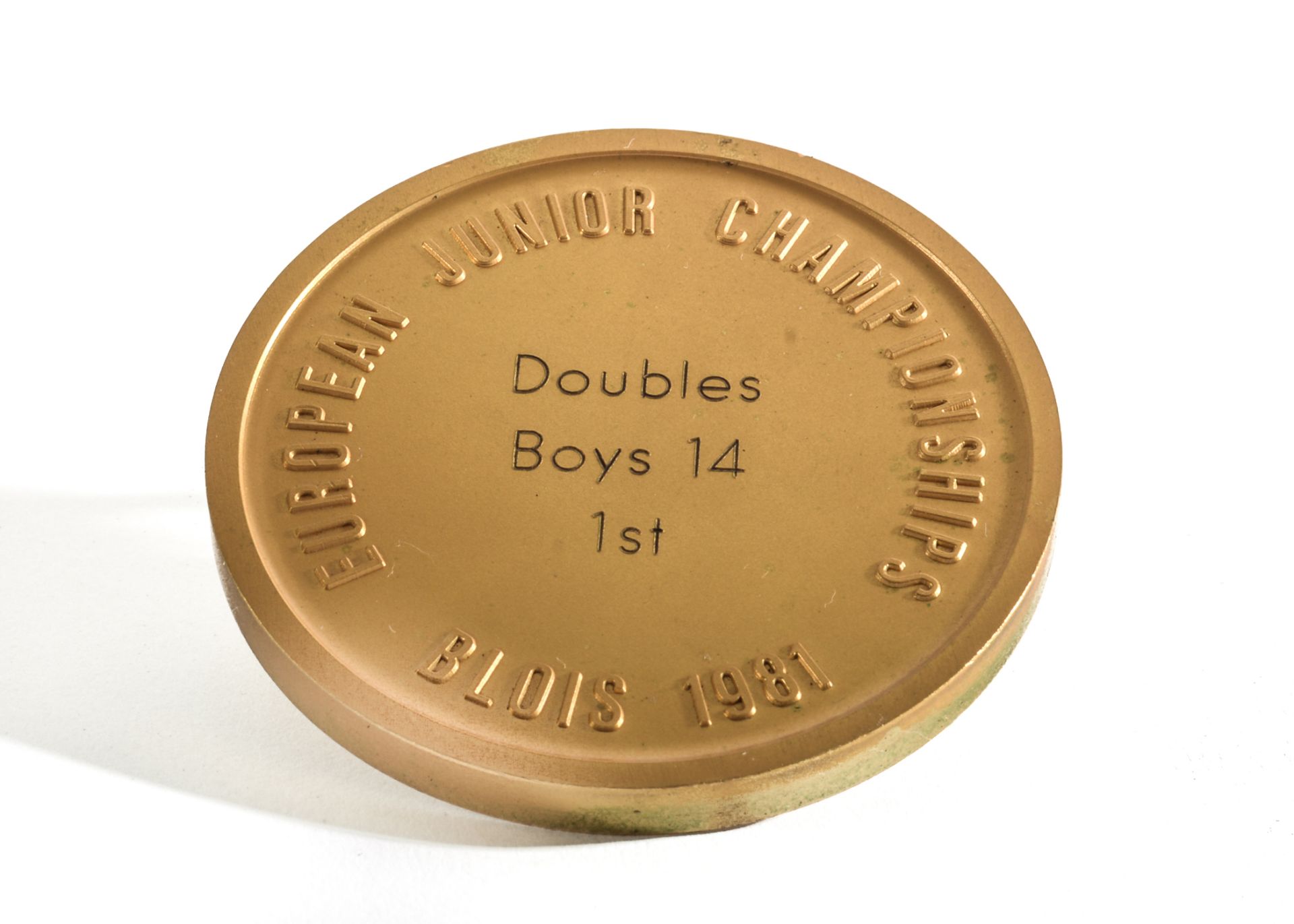 A Cast Bronze Coloured Medal, approx. 60mm in diameter bearing the words EUROPEAN JUNIOR - Image 2 of 3