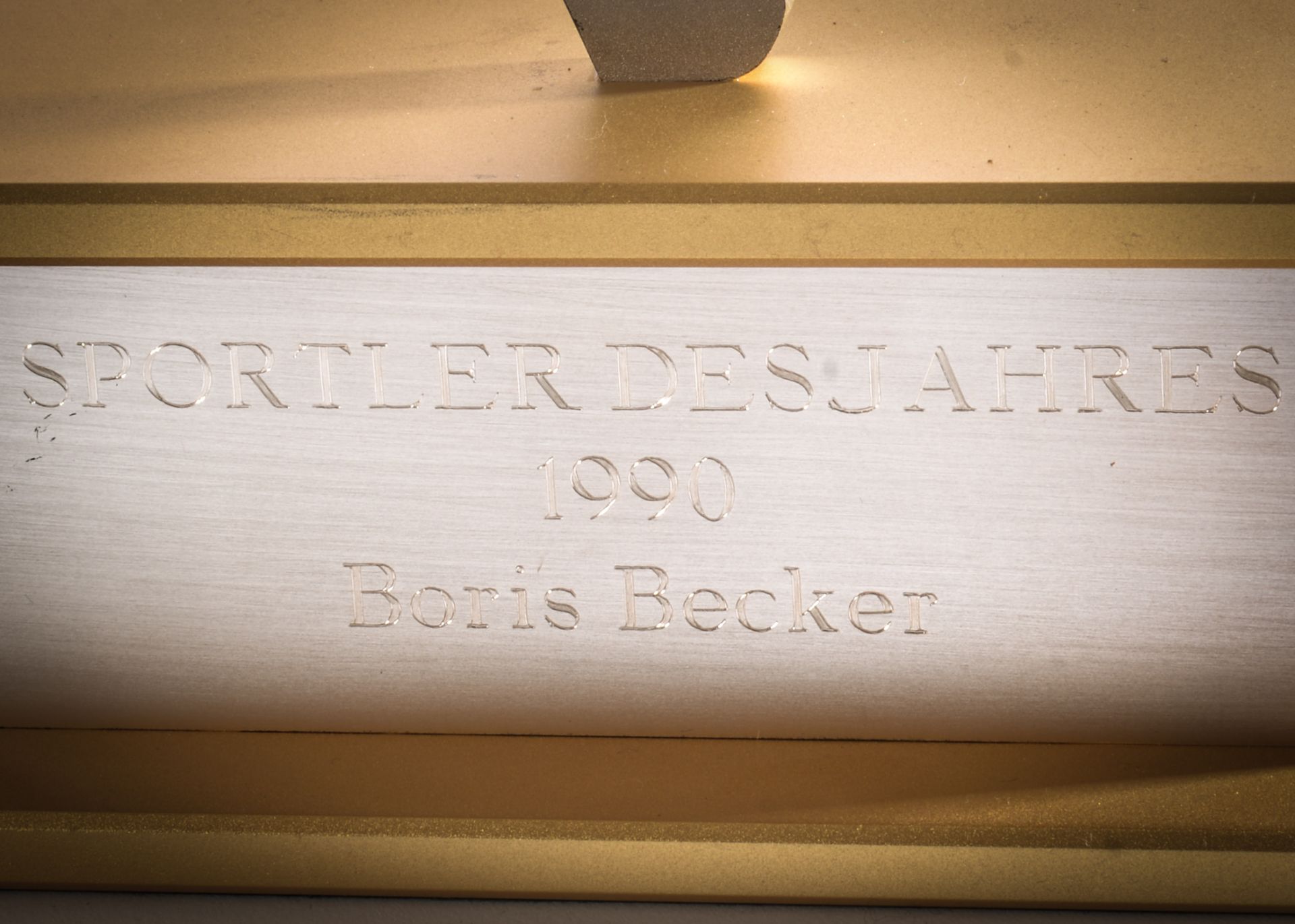 A Cast Metal Trophy in the form of a Tennis Player on a Plinth engraved on one Side with the words - Image 3 of 3