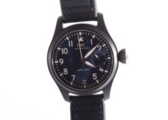 An IWC SCHAFFHAUSEN Model IW502001 Big Pilots Watch. Top Gun Wrist Watch with Black Ceramic Case &