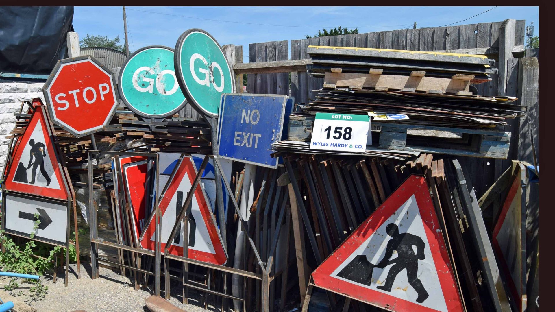 Approx. Sixty Various Portable Road Works Signs