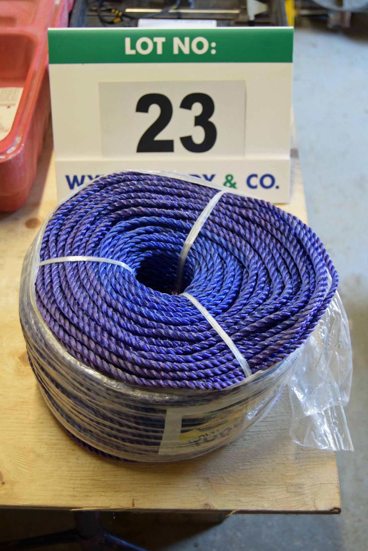 A 220mm x 6mm Coil of Polypropylene Rope