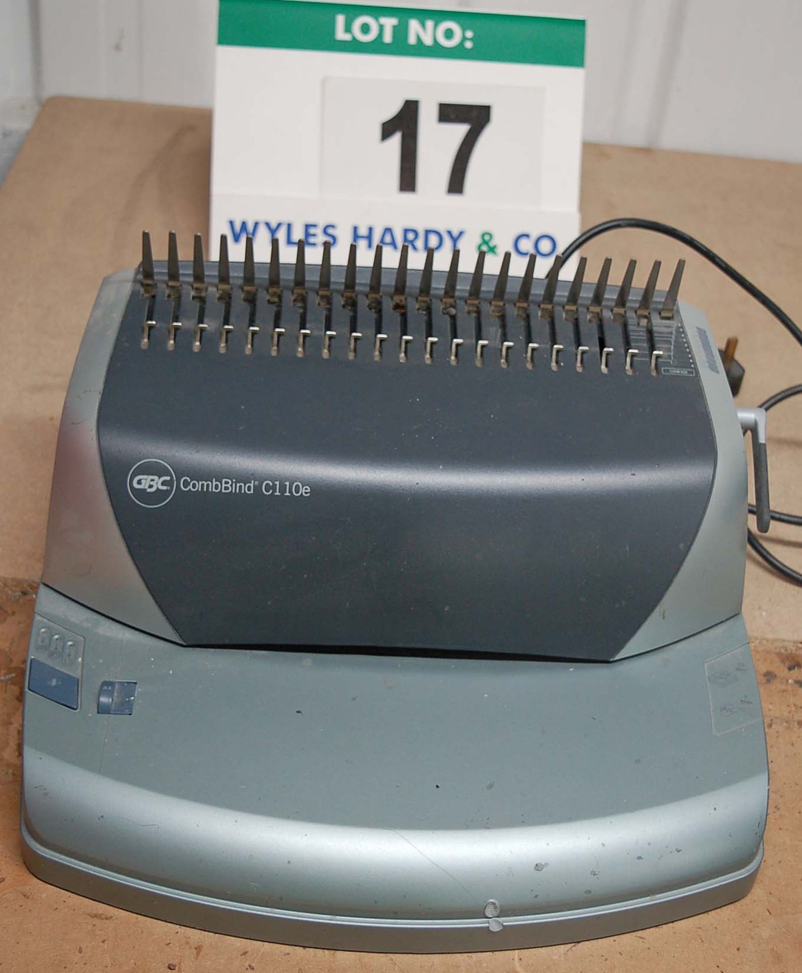 A GBC CombBind C110e Electric Comb Binding Machine